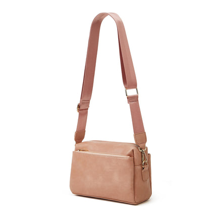 Women's bag single shoulder crossbody small bag 2023 new multi-zipper water repellent PU women's bag women's small square bag 