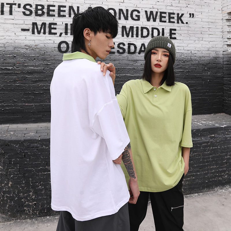 发型师工作服定制T恤宽松班服中袖活动文化POLO衫订做工衣印LOGO