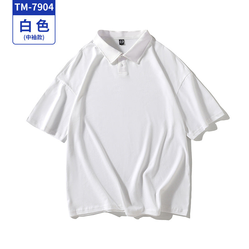 发型师工作服定制T恤宽松班服中袖活动文化POLO衫订做工衣印LOGO