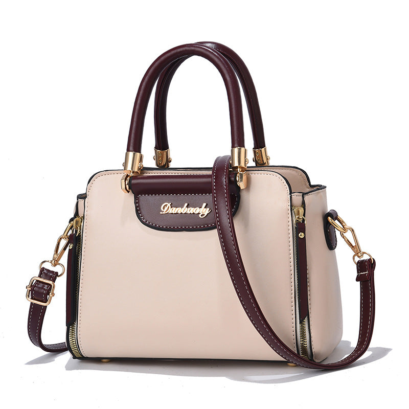 [Foreign Trade Recommendation] Bags for Women 2022 New Fashion Color Matching Handbag Korean Style Large Capacity Shoulder Crossbody Bag 