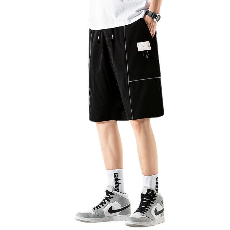 Workwear shorts men's summer outerwear thin section casual five-point trousers trendy loose sports couple net red same style 