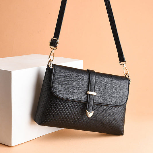 Small bag 2023 new fashion summer middle-aged and elderly mother ladies handbag Korean style soft leather shoulder crossbody bag for women 