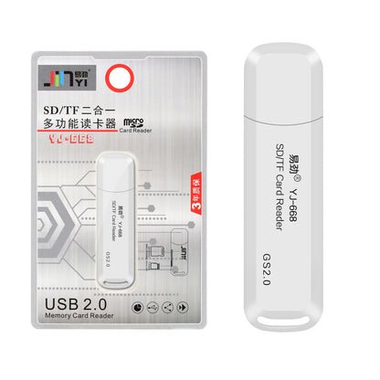 易劲YJ-668高速USB3.0相机TF单反SDXC内存卡micro SD二合一读卡器