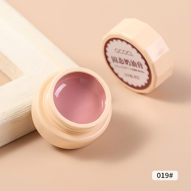 Nail polish glue Japanese-style canned mousse painted glue phototherapy removable long-lasting solid glue cream nail polish