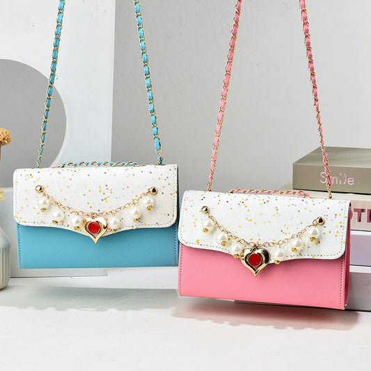 Bags for women, new foreign trade single shoulder small square bag, trendy Korean style student bag, fashionable and versatile crossbody ladies chain bag 