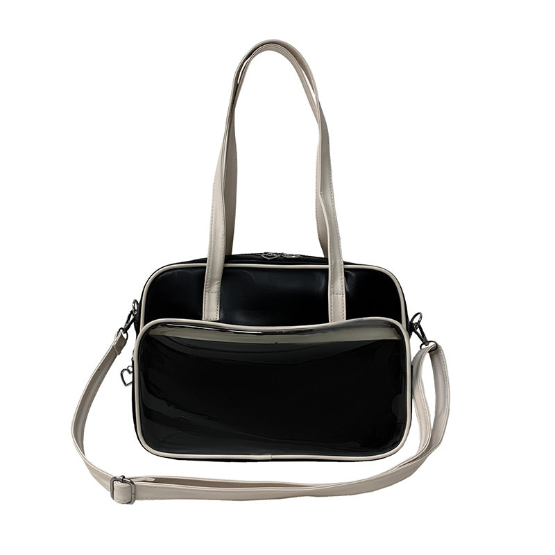 Square Fashion Tote Bag Women 2023 New Soft Leather Large Capacity Shoulder Messenger Bag College Student Ruiying Handbag 