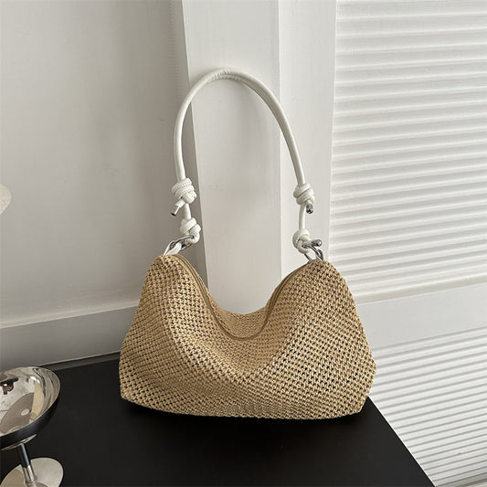 Handwoven bags for women 2023 new trendy fashion retro straw tote bag versatile large capacity shoulder bag for women 