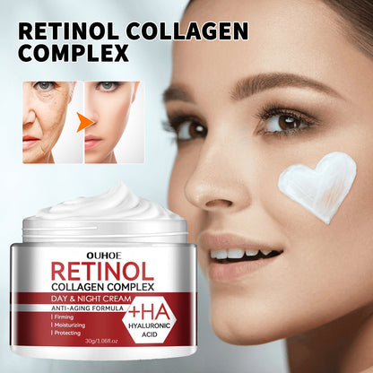 OUHOE Retinol Moisturizing Cream Fades Fine Lines and Dark Circles Moisturizing Anti-Wrinkle Firming Pores Anti-Aging Cream 