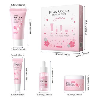 နယ်စပ်ဖြတ်ကျော် Laiko Japanese Sakura Skin Care Set 4-piece Cleansing Essence Eye Cream မျက်နှာခရင်မ် ထုတ်လုပ်သူ လက်လီ၊ 