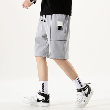 Workwear shorts men's summer outerwear thin section casual five-point trousers trendy loose sports couple net red same style 