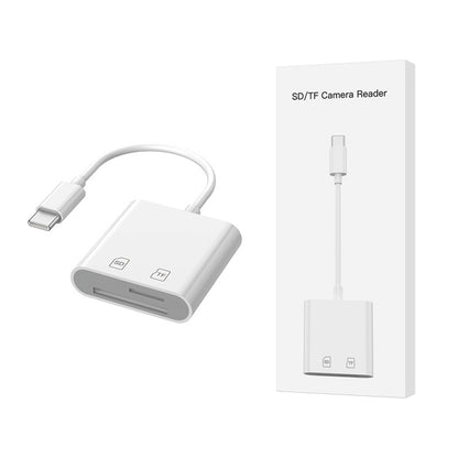 Suitable for iPhone three-in-one USB3.0 multi-function SD card TF card reader mobile phone tablet otg converter