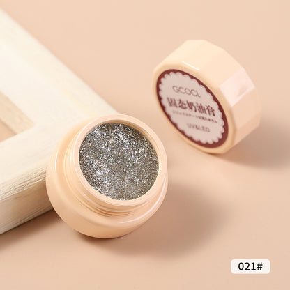 Nail polish glue Japanese-style canned mousse painted glue phototherapy removable long-lasting solid glue cream nail polish
