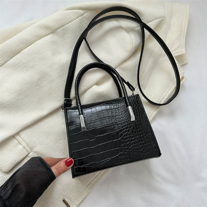 2023 New Trendy Fashion Stone Pattern Large Bag Casual Shoulder Bag Large Capacity Western Style Solid Color Handheld Tote Bag 