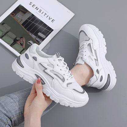 Dad shoes for women ins trend 2024 new style women's shoes versatile casual hot style spring and autumn white sports shoes summer style