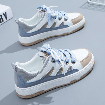 Small white shoes women's 2022 spring new board shoes students Korean version of women's shoes leather casual shoes spring and autumn explosion K3512 