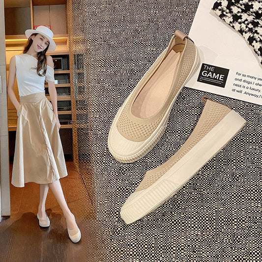 Fisherman shoes women's evening wind 2023 summer new canvas shoes thin section breathable women's shoes slip on soft sole shoes 