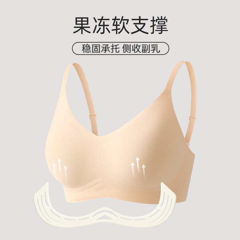 外扩显大软支撑无痕内衣聚拢小胸专用无钢圈文胸法式厚杯美背胸罩