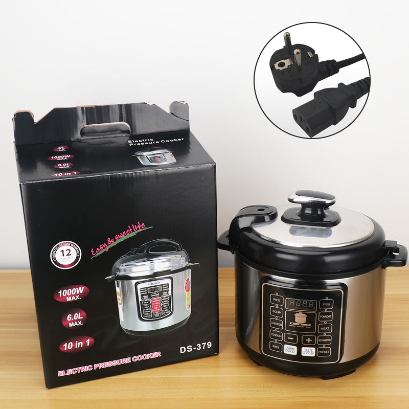 English cross-border electric pressure cooker household 5L6L large capacity intelligent appointment pressure cooker rice cooker manufacturers wholesale