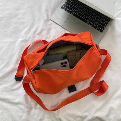 Oxford cloth Japanese trendy brand crossbody bag women's shoulder bag Korean version solid color shoulder bag casual back versatile commuter bag 