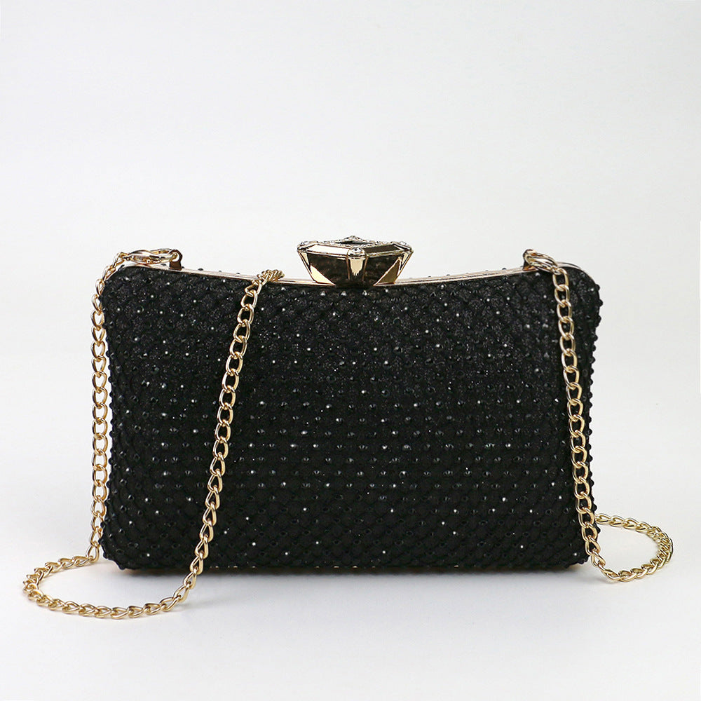 New style socialite rhinestone shiny evening bag clutch bag evening bag bridal bag chain crossbody banquet dress bag 
