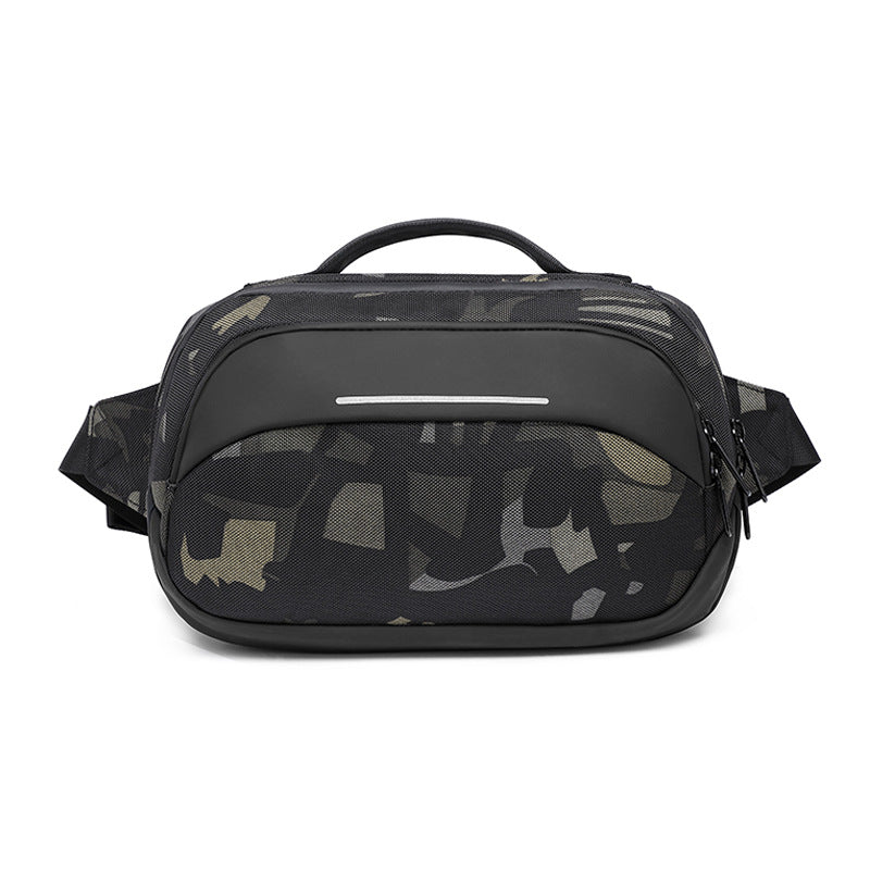 Ozuko new men's waist bag wholesale camouflage waterproof crossbody bag large capacity business men's crossbody chest bag