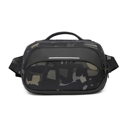 Ozuko new men's waist bag wholesale camouflage waterproof crossbody bag large capacity business men's crossbody chest bag