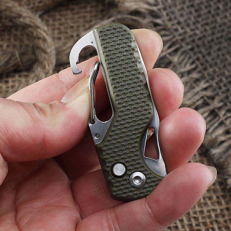 Portable multi-functional express parcel opener keychain serrated