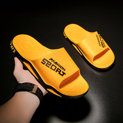 New style sandals and slippers men's summer outer wear soft non-slip home indoor leisure bathroom bath student sandals and slippers 