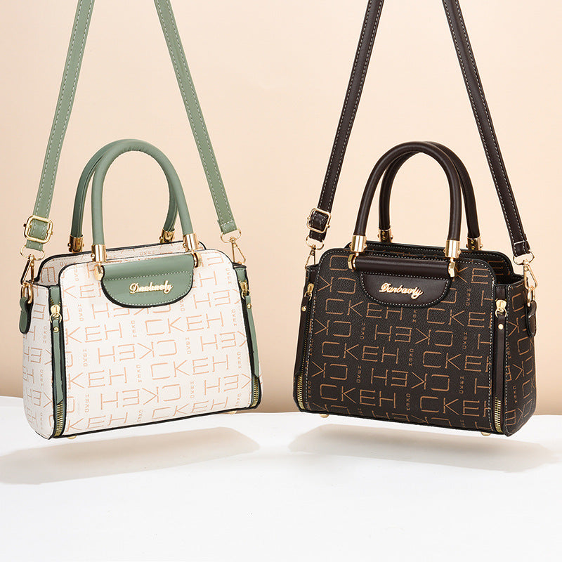 [Foreign Trade Recommendation] Bags for Women 2022 New Fashion Color Matching Handbag Korean Style Large Capacity Shoulder Crossbody Bag 
