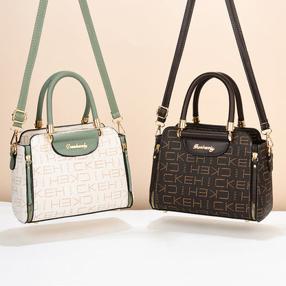 [Foreign Trade Recommendation] Bags for Women 2022 New Fashion Color Matching Handbag Korean Style Large Capacity Shoulder Crossbody Bag 