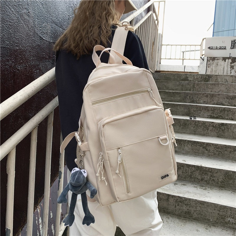 Backpack 2023 new trendy large-capacity schoolbag female Korean version Harajuku ulzzang high school college student ins backpack 