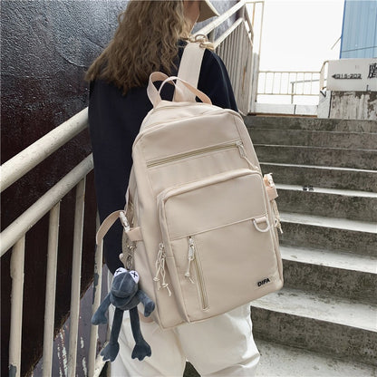 Backpack 2023 new trendy large-capacity schoolbag female Korean version Harajuku ulzzang high school college student ins backpack 