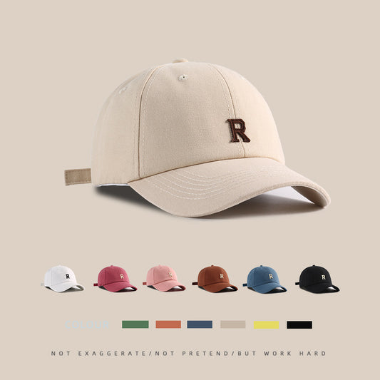 Peaked hat women's trendy summer Korean fashion sunshade ins baseball cap student couple breathable face small sunscreen hat