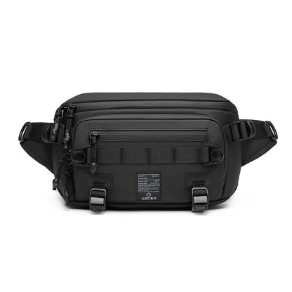 Ozuko new men's bag single shoulder crossbody bag outdoor trendy brand men's chest bag high-end men's waist bag wholesale 
