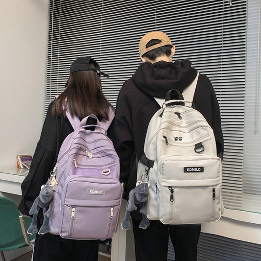 School bag male ins Korean version Harajuku ulzzang female high school student versatile large capacity multi-layer backpack backpack 