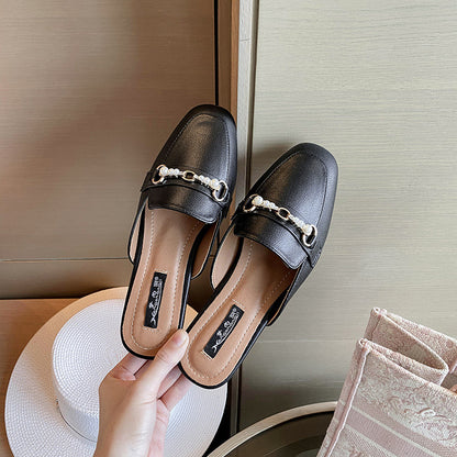 Baotou half-slippers women's summer 2023 new lazy women's shoes outerwear fashion net red sandals ins super shoes 