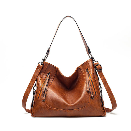 Cross-border new 2023 women's bag trendy fashion large-capacity tote bag handbag one-shoulder cross-body European and American retro large bag