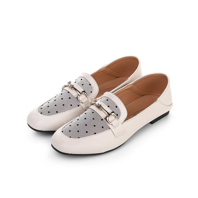 Flat single shoes အမျိုးသမီး 2023 ခုနှစ် နွေရာသီ အသစ် ကျော့ကျော့ အနီရောင် အသားတင် ဗလာကျင်း ပါးစပ် ပျော့ပျောင်းသော အောက်ခြေ ပြင်သစ် တစ်ခုတည်းသော ဖိနပ် တစ်စင်း ပဲစင်းငုံဖိနပ်