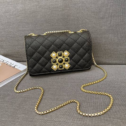 New Trendy Women's Bags 2021 Spring Bags Women's Fashion Shoulder Bags Small Korean Style Diamond Women's Bags Crossbody Bags 