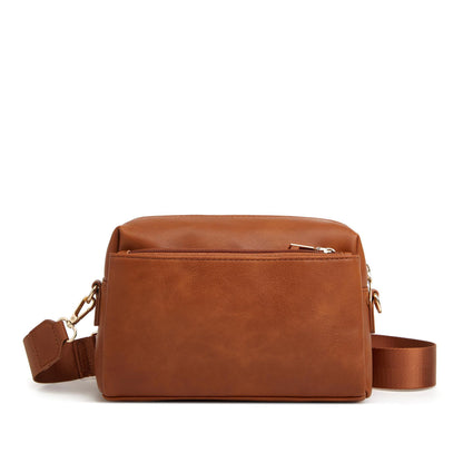 Women's bag single shoulder crossbody small bag 2023 new multi-zipper water repellent PU women's bag women's small square bag 