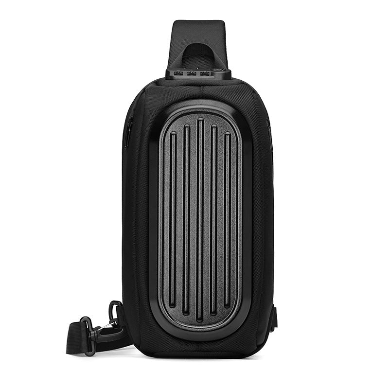 Ozuko's new anti-theft men's chest bag hard shell waterproof men's bag tactical chest bag men's crossbody chest bag 