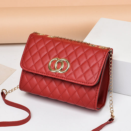 Factory direct sales bags for women 2023 new Korean version versatile rhombus chain bag small fragrant style single shoulder crossbody small square bag 