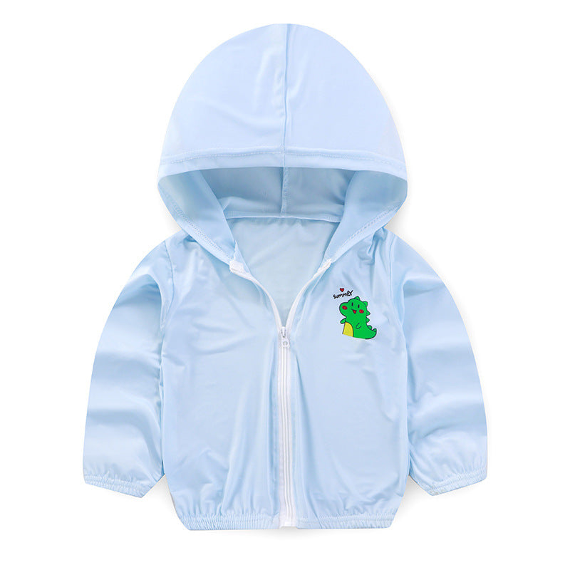 Douyin hot style summer children's sunscreen clothing ultra-thin breathable boys and girls skin clothing beach sunscreen clothing manufacturers 