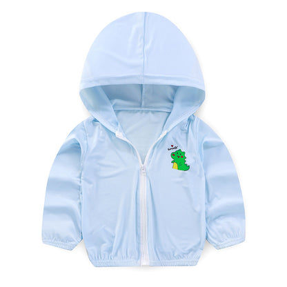 Douyin hot style summer children's sunscreen clothing ultra-thin breathable boys and girls skin clothing beach sunscreen clothing manufacturers 