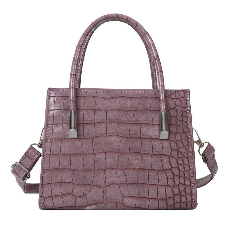 2023 New Trendy Fashion Stone Pattern Large Bag Casual Shoulder Bag Large Capacity Western Style Solid Color Handheld Tote Bag 