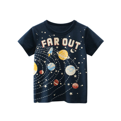 27kids European and American children's clothing summer new boys' short-sleeved T-shirt wholesale baby clothes manufacturers a consignment 