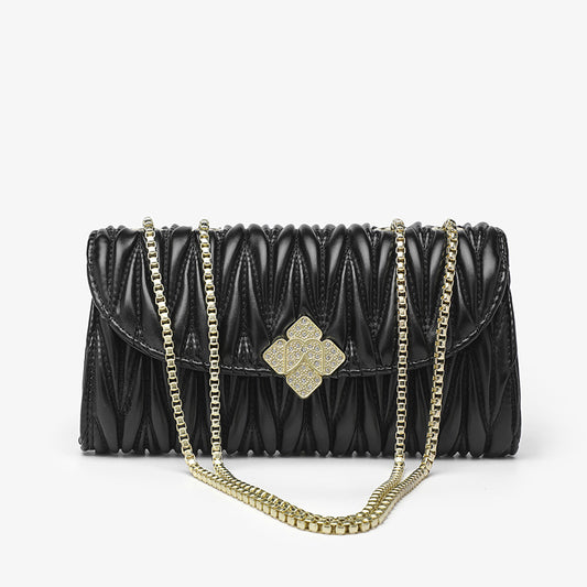 Embroidered Chain Handbag Women's Bag 2022 Trendy Shoulder Bag Crossbody Bag Welfare Style Diamond Small Bag Factory Direct Sales 
