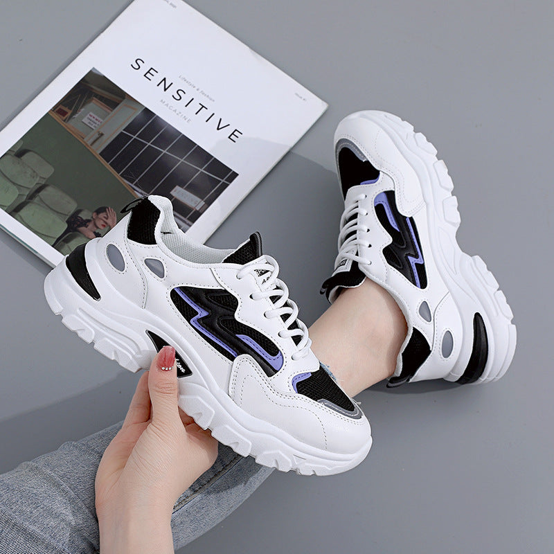 Dad shoes for women ins trend 2024 new style women's shoes versatile casual hot style spring and autumn white sports shoes summer style