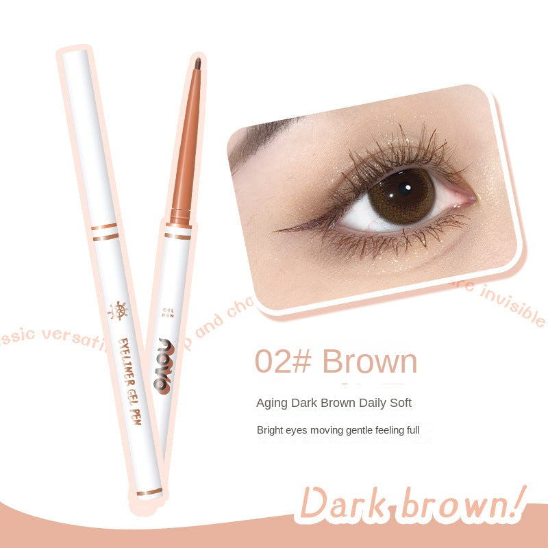 NOVO gel eyeliner pencil has a very fine touch and is smooth and natural in one stroke. It is not easy to smudge. 