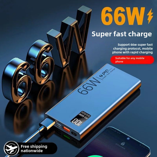 Z8 new 66W super fast charging power bank 20000 mAh large capacity ultra-thin mobile phone power bank
